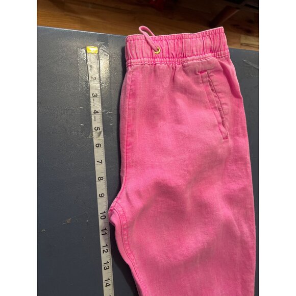 Lilly Pulitzer Linen Pants XS Pink Drawstring Beach Boho Chic Resort - Picture 3 of 11
